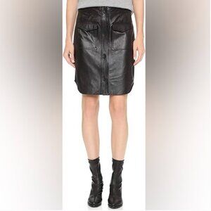 Opening Ceremony Black Lambskin Leather Skirt - Sz 4